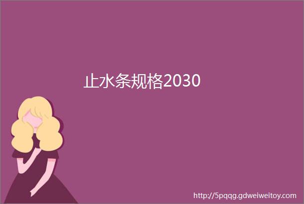 止水条规格2030