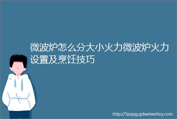 微波炉怎么分大小火力微波炉火力设置及烹饪技巧