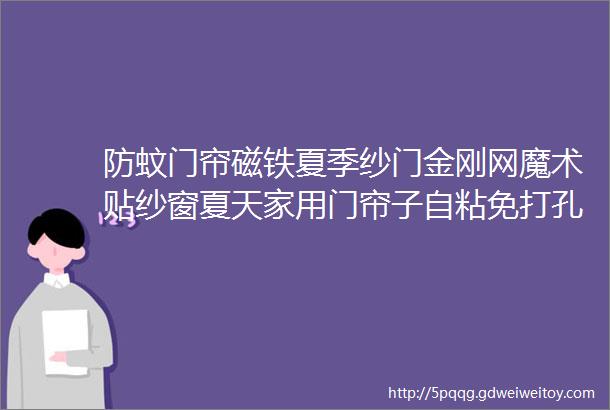 防蚊门帘磁铁夏季纱门金刚网魔术贴纱窗夏天家用门帘子自粘免打孔